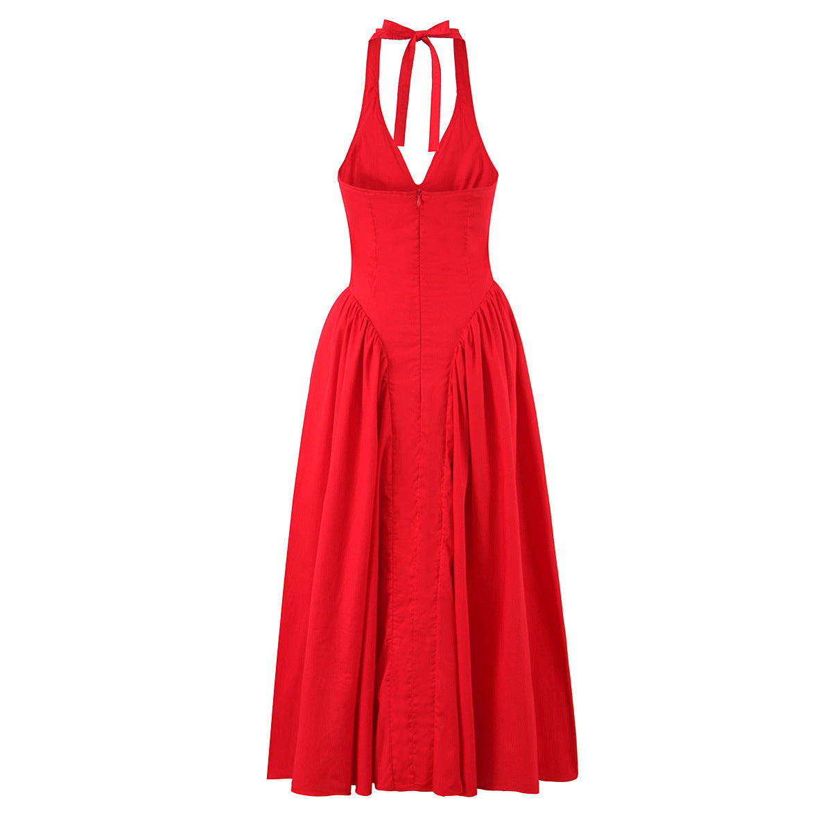 Z Summer European and American new fashionable and sexy backless hanging neck waist dress