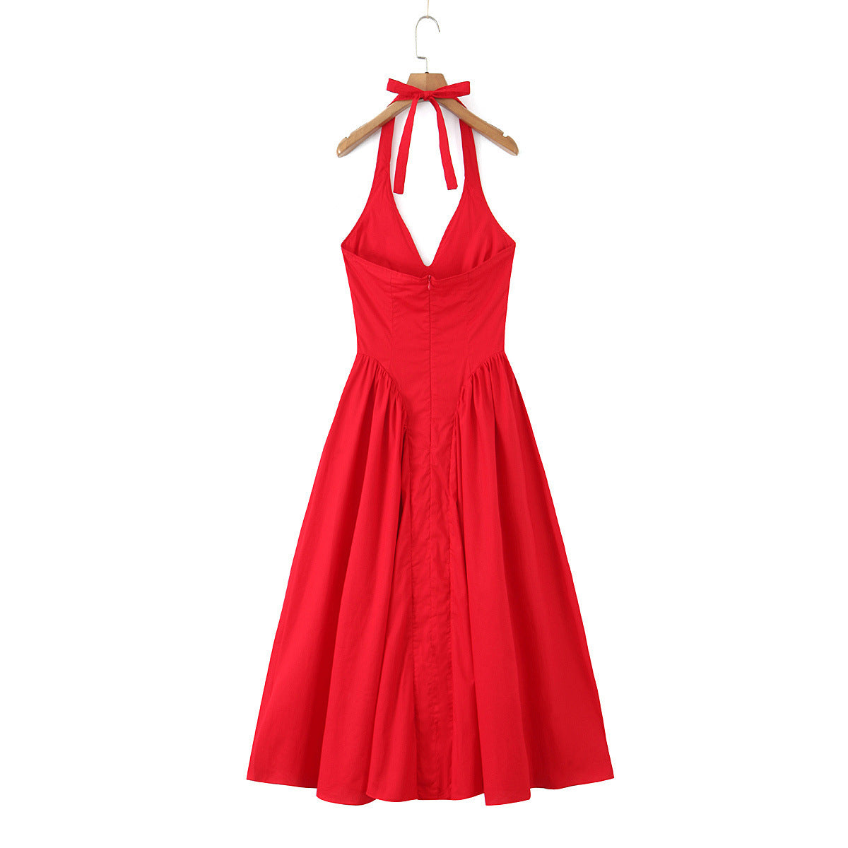 Z Summer European and American new fashionable and sexy backless hanging neck waist dress